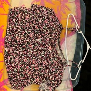 Cinched crop top/ floral